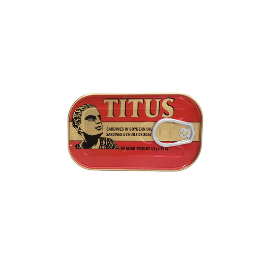 TITUS Sardines in Soybean oil - Net weight 125g