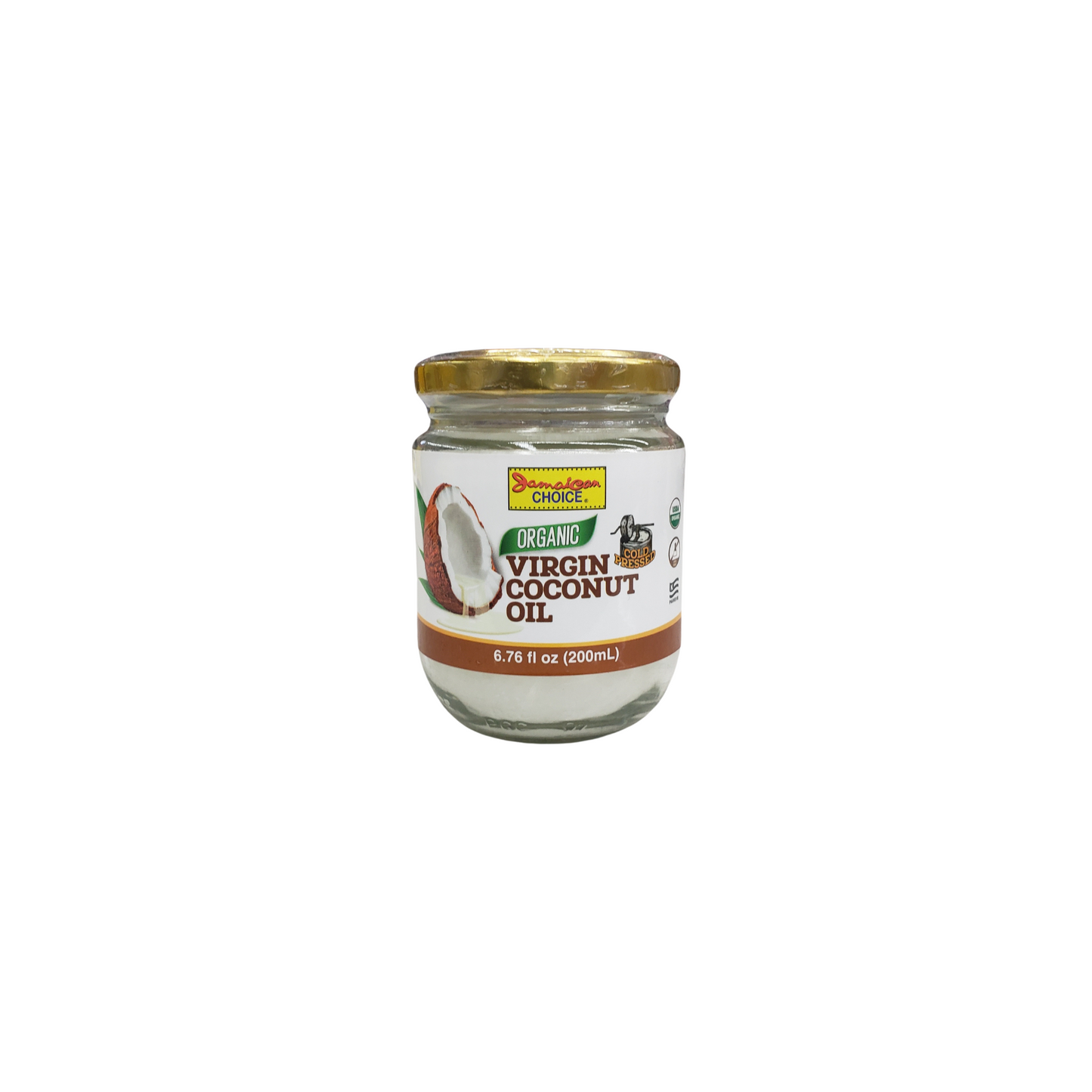 Jamaican Choice Organic Virgin Coconut Oil - Net weight 200ml