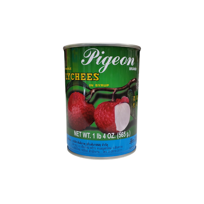 Pigeon Brand Canned Lychees in Syrup - 565g