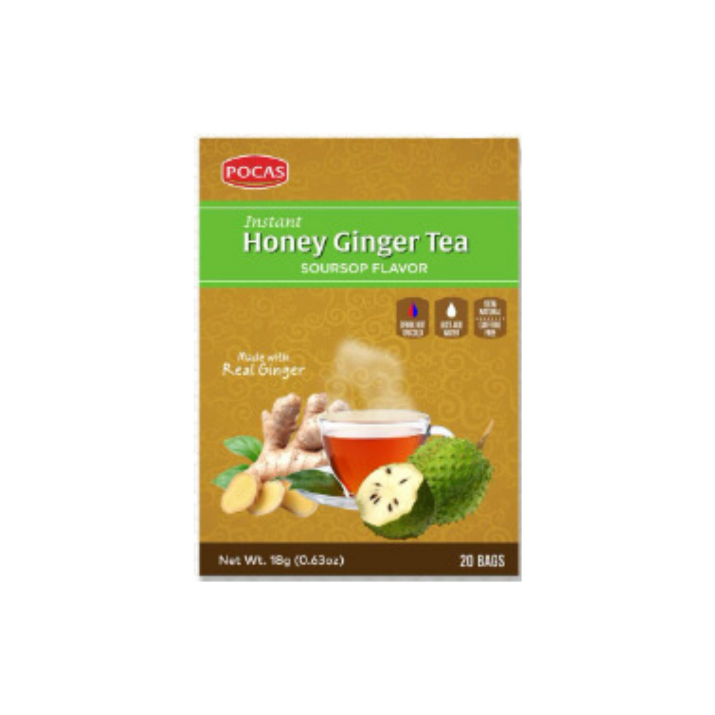 Pocas Instant Honey Ginger Tea - 12.6oz