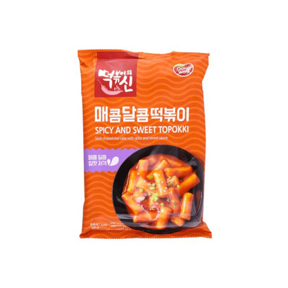 Dongwong Spicy & Sweet Topokki (Rice Cakes) - Net weight 8.46oz