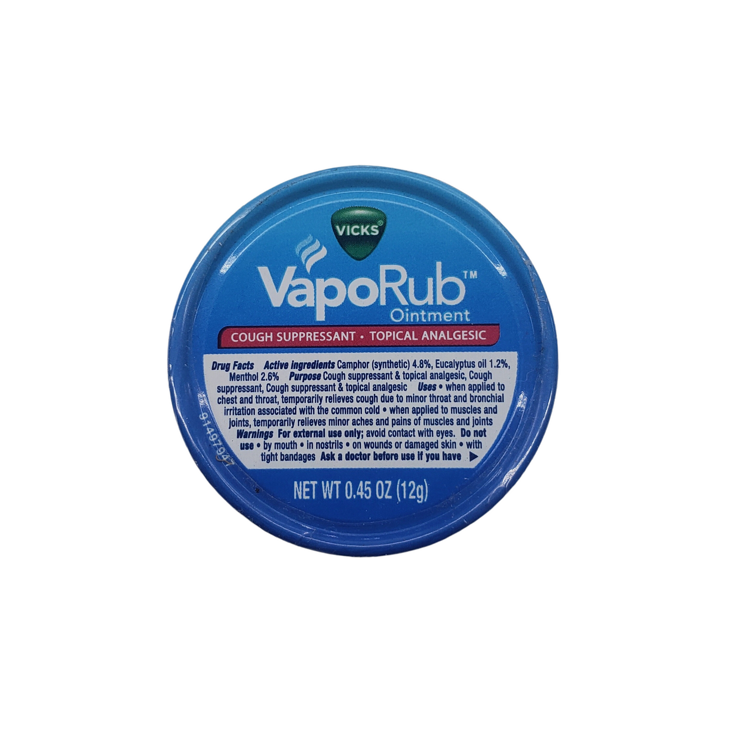 VICKS VapoRub Ointment Travel Size - 0.45 oz – dskfoodies