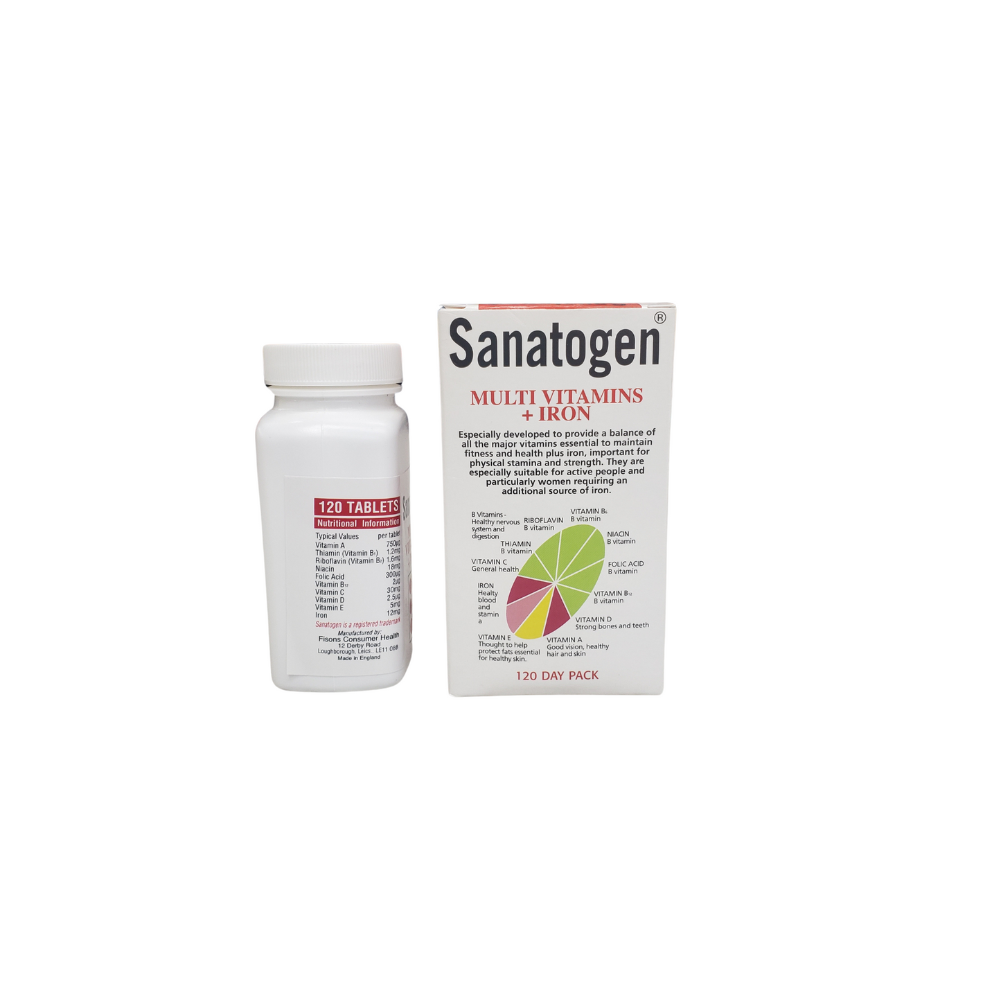 Sanatogen Multi Vitamins & Iron - 120 Tablets