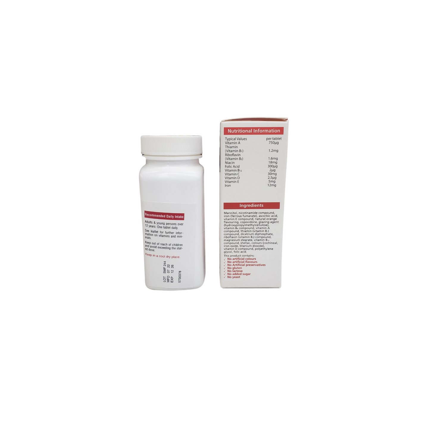 Sanatogen Multi Vitamins & Iron - 120 Tablets