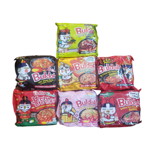 Samyang Buldak Instant Noodles Bundle (6 Singles Ramen Packs) Selected Randomly